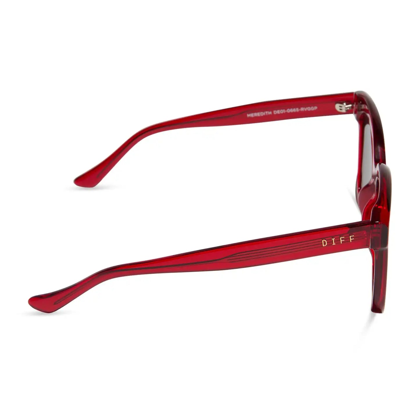 MEREDITH - RED HOT SUMMER + GREY GRADIENT + POLARIZED SUNGLASSES