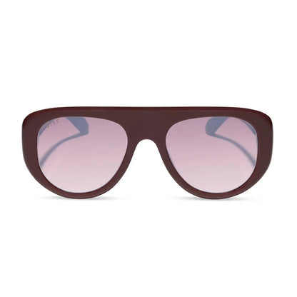 MORGAN - RUGBY RED + BURGUNDY GRADIENT SUNGLASSES