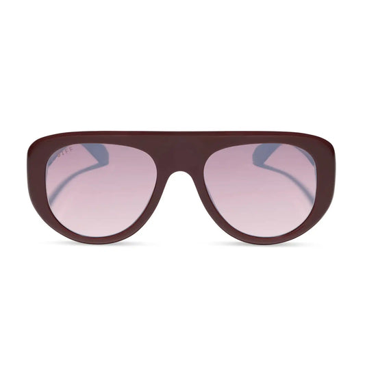 MORGAN - RUGBY RED + BURGUNDY GRADIENT SUNGLASSES