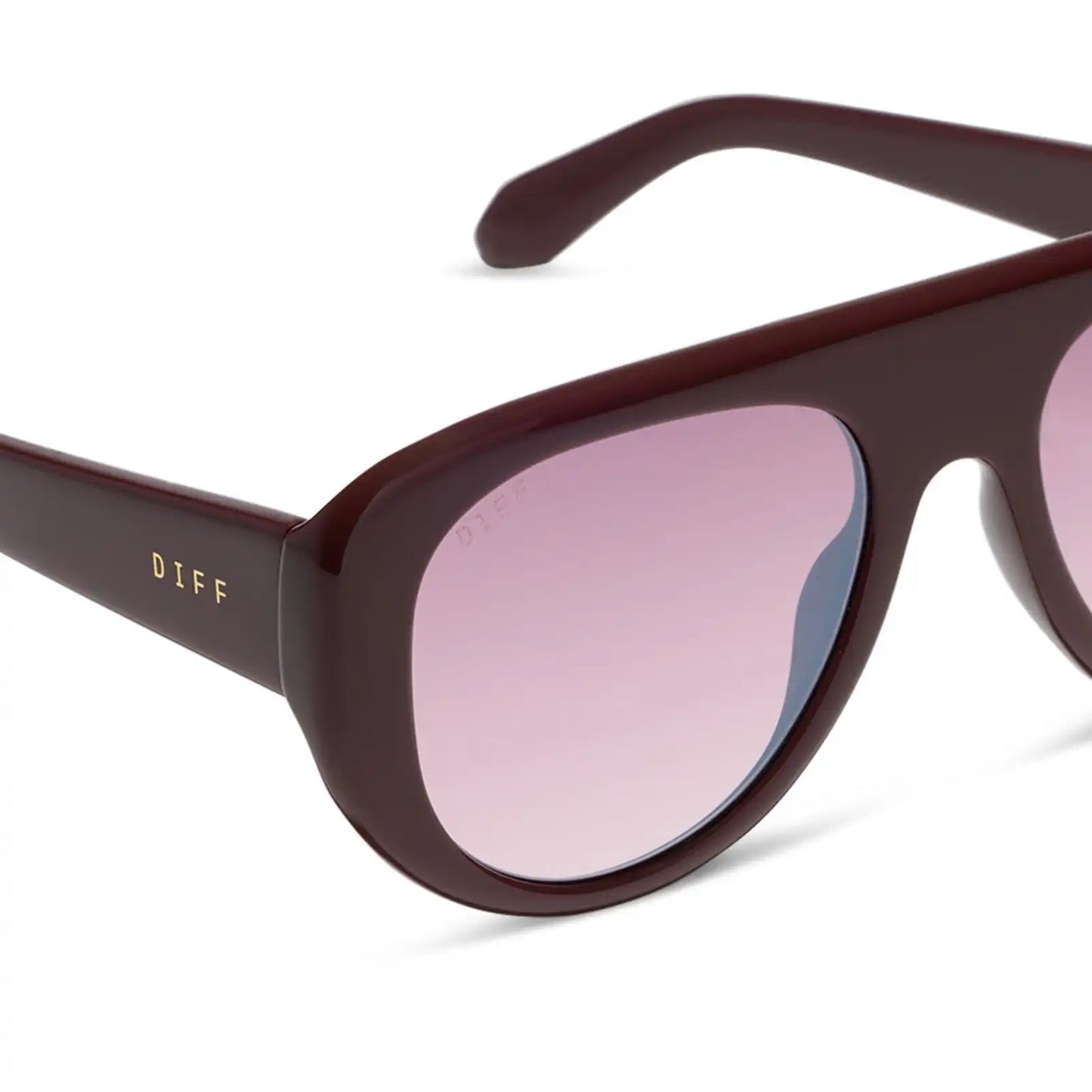 MORGAN - RUGBY RED + BURGUNDY GRADIENT SUNGLASSES
