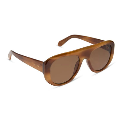 MORGAN - TAWNY TORTOISE + BROWN SUNGLASSES