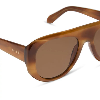 MORGAN - TAWNY TORTOISE + BROWN SUNGLASSES