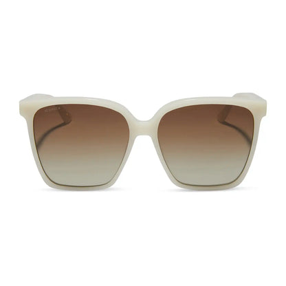 NAOMI - MERINGUE + BROWN GRADIENT + POLARIZED SUNGLASSES