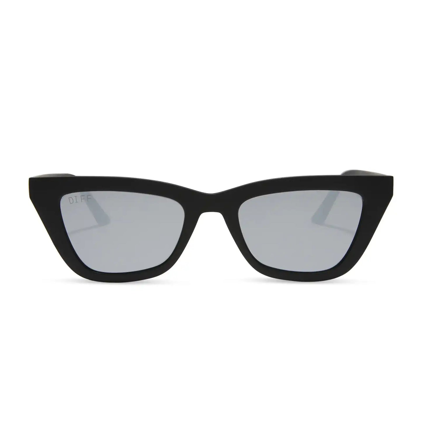 NOELLE - MATTE BLACK + GREY SUNGLASSES