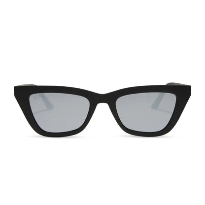 NOELLE - MATTE BLACK + GREY SUNGLASSES