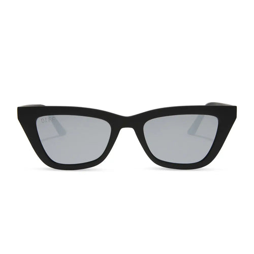 NOELLE - MATTE BLACK + GREY SUNGLASSES