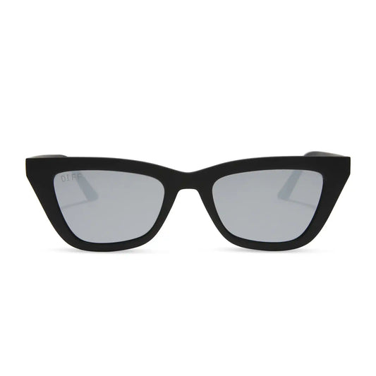 NOELLE - MATTE BLACK + GREY SUNGLASSES