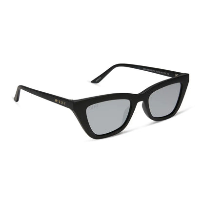NOELLE - MATTE BLACK + GREY SUNGLASSES
