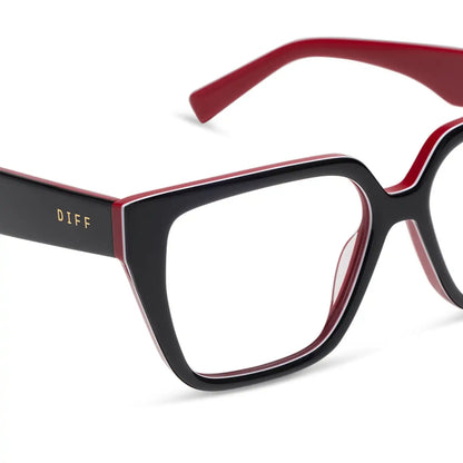 OLIVE - BLACK, WHITE & RED + GLASSES