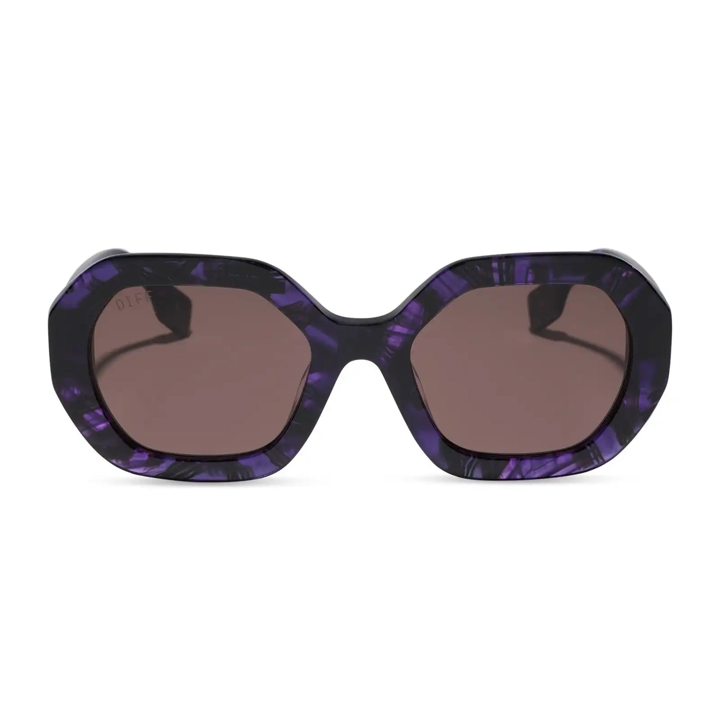 AUNT JET - PURPLE TORTOISE + BROWN + SUNGLASSES