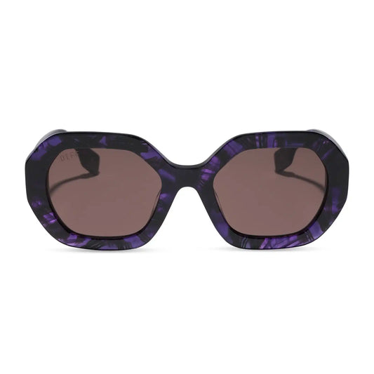 AUNT JET - PURPLE TORTOISE + BROWN + SUNGLASSES