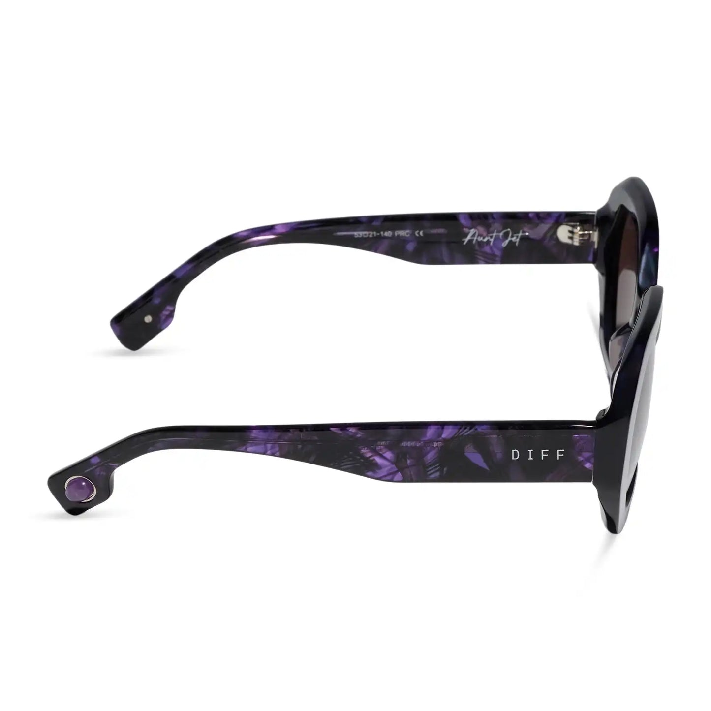 AUNT JET - PURPLE TORTOISE + BROWN + SUNGLASSES