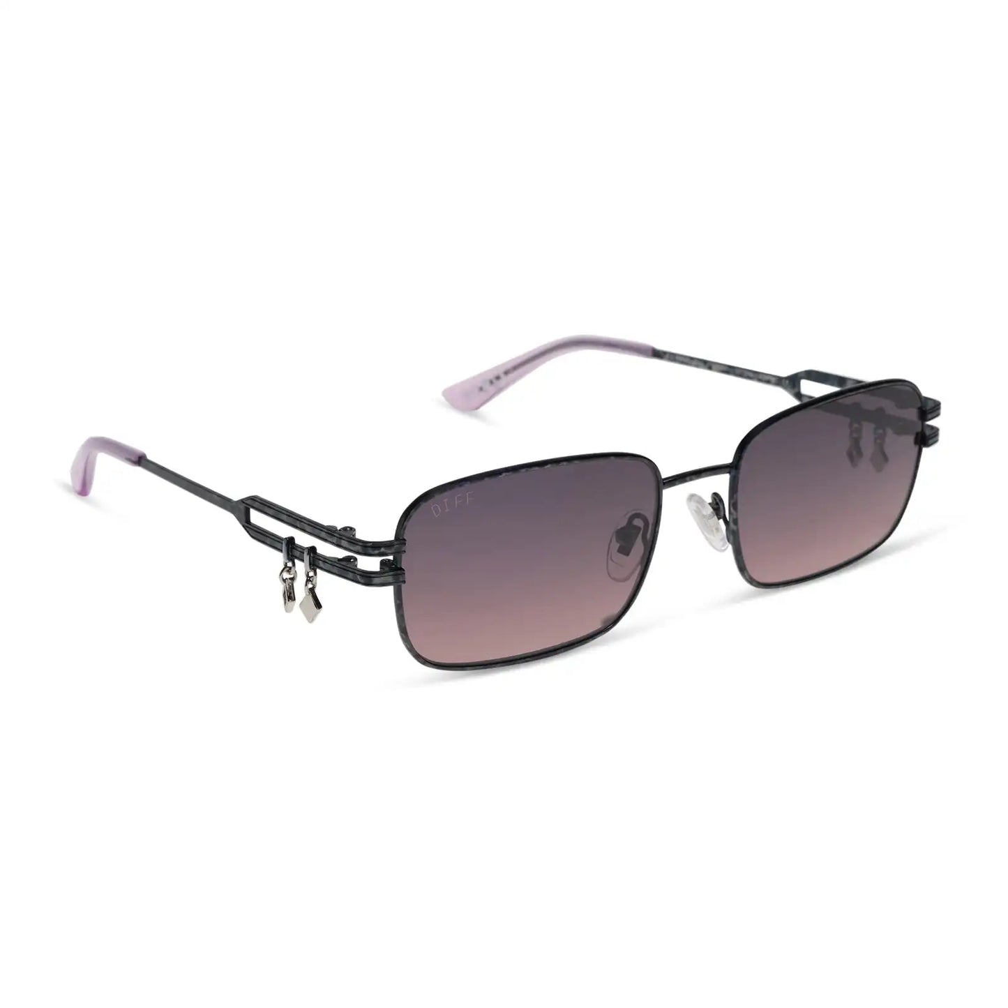 KYLIE - GUNMETAL + MAUVE + SUNGLASSES