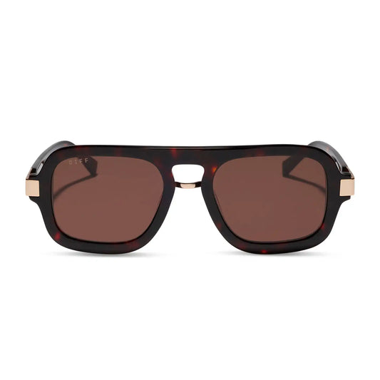 NAOMI - CEDAR TORTOISE + BROWN SUNGLASSES