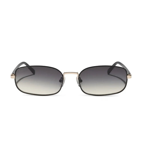 TRINITY - BLACK + GOLD + BLACK TEMPLES + GREY GRADIENT SUNGLASSES
