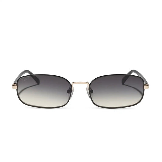 TRINITY - BLACK + GOLD + BLACK TEMPLES + GREY GRADIENT SUNGLASSES