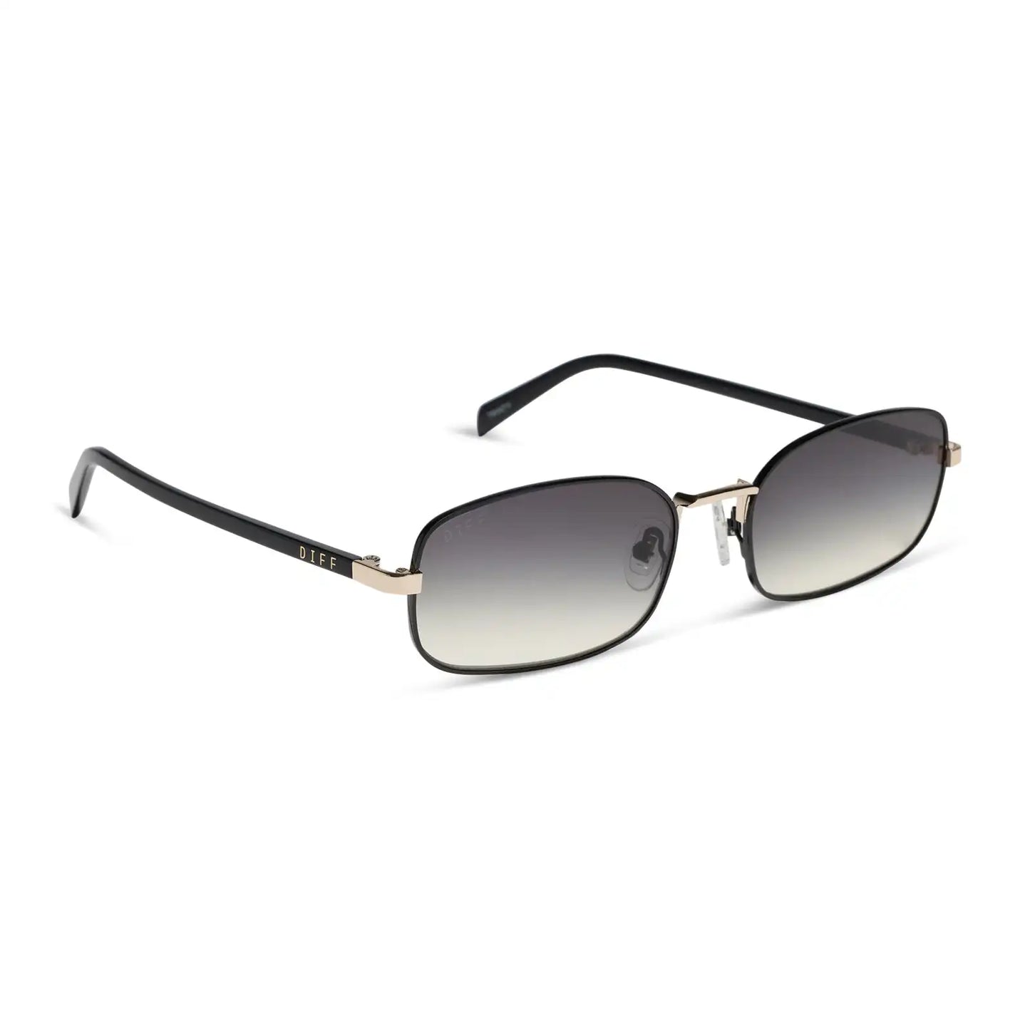 TRINITY - BLACK + GOLD + BLACK TEMPLES + GREY GRADIENT SUNGLASSES