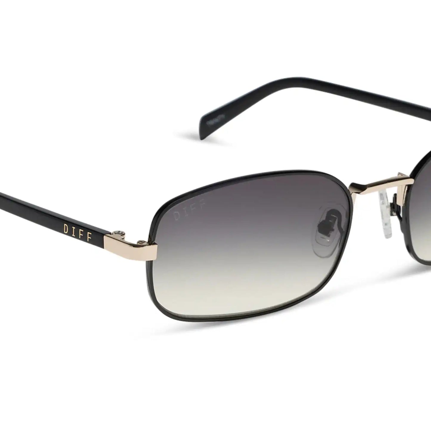 TRINITY - BLACK + GOLD + BLACK TEMPLES + GREY GRADIENT SUNGLASSES