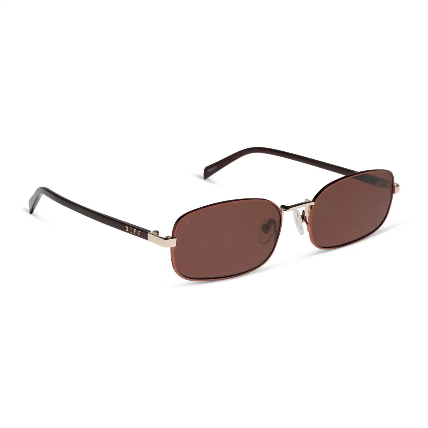 TRINITY - BROWN + GOLD + BROWN CRYSTAL TEMPLES + BROWN SUNGLASSES