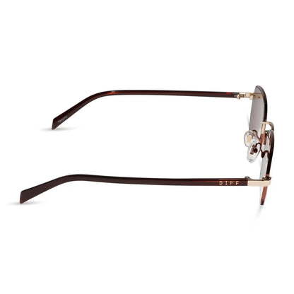 TRINITY - BROWN + GOLD + BROWN CRYSTAL TEMPLES + BROWN SUNGLASSES