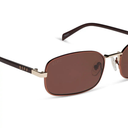 TRINITY - BROWN + GOLD + BROWN CRYSTAL TEMPLES + BROWN SUNGLASSES