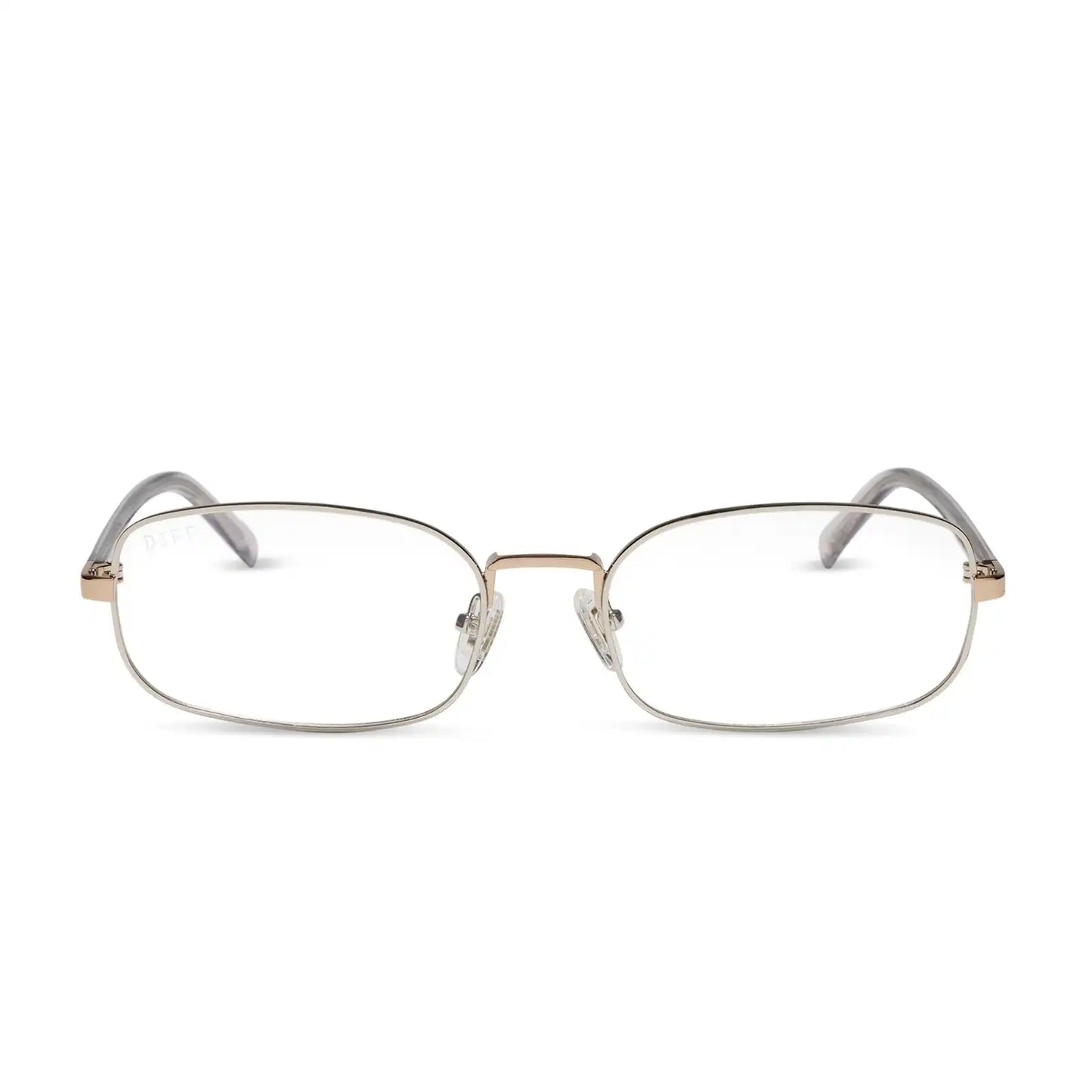 TRINITY - SILVER + GOLD + LIGHT GREY CRYSTAL TEMPLES + GLASSES
