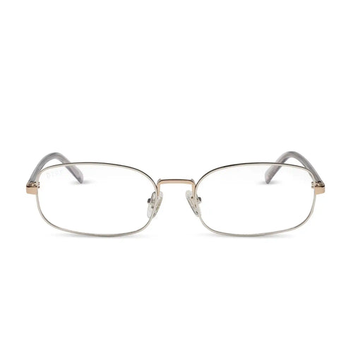 TRINITY - SILVER + GOLD + LIGHT GREY CRYSTAL TEMPLES + GLASSES