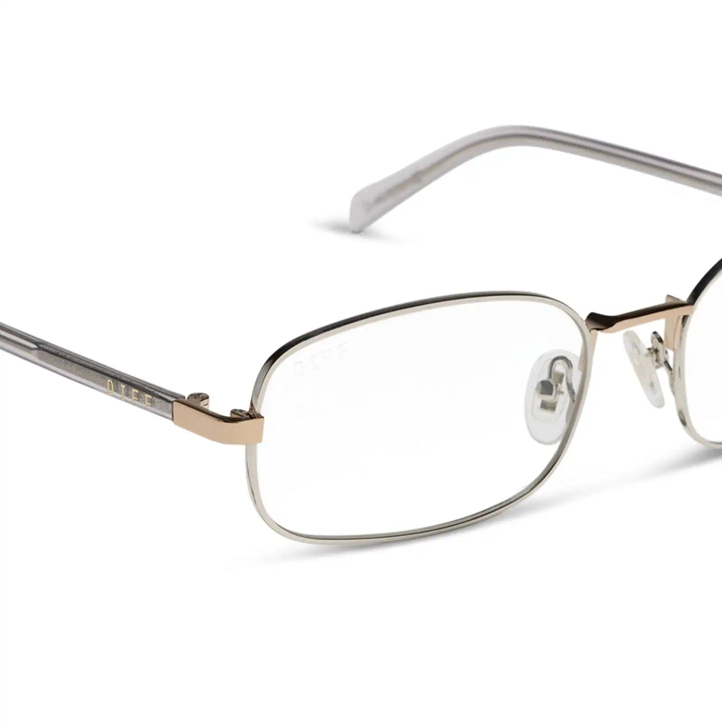 TRINITY - SILVER + GOLD + LIGHT GREY CRYSTAL TEMPLES + GLASSES