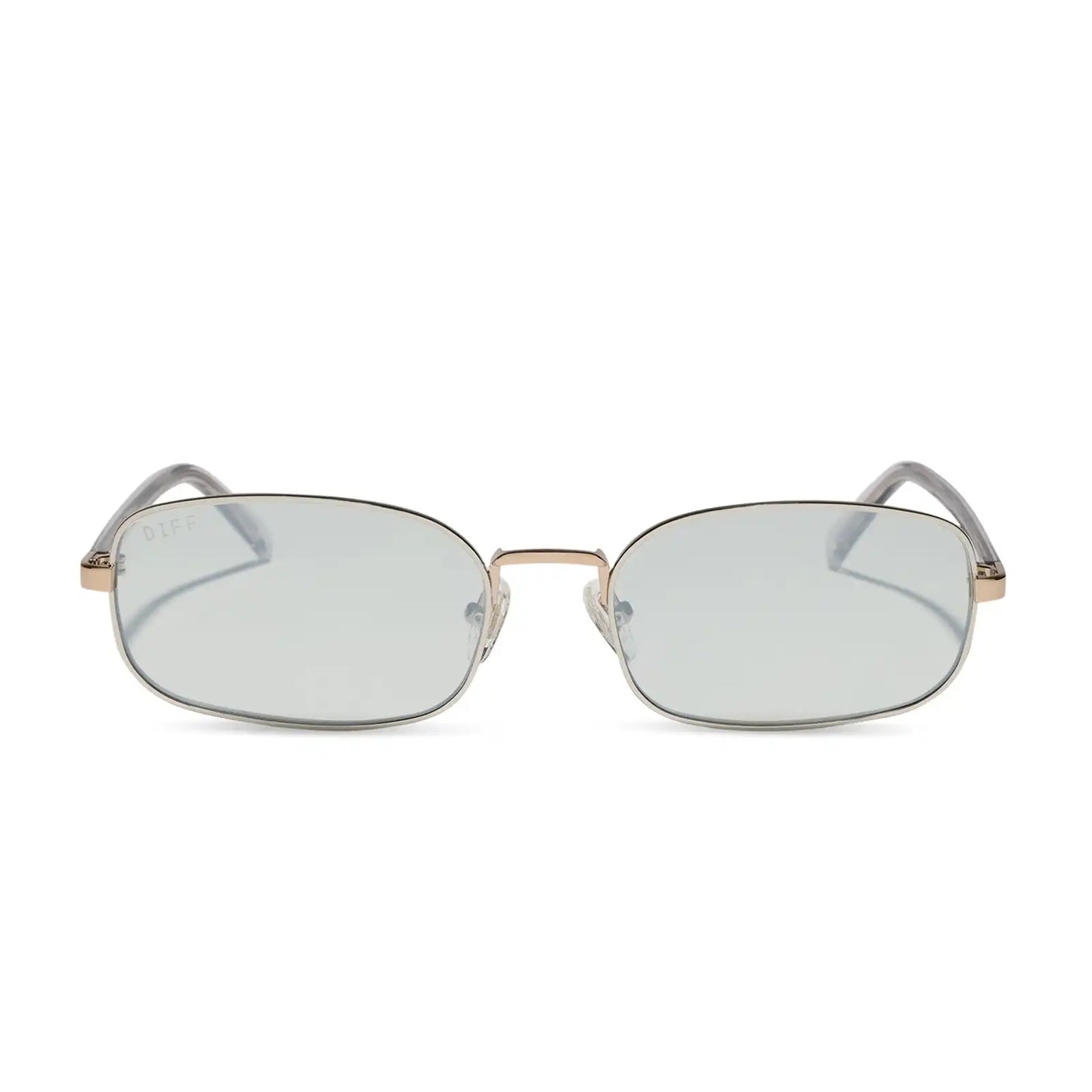 TRINITY - SILVER + GOLD + LIGHT GREY CRYSTAL TEMPLES + SILVER SUNGLASSES