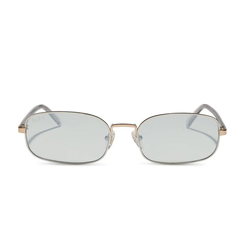 TRINITY - SILVER + GOLD + LIGHT GREY CRYSTAL TEMPLES + SILVER SUNGLASSES