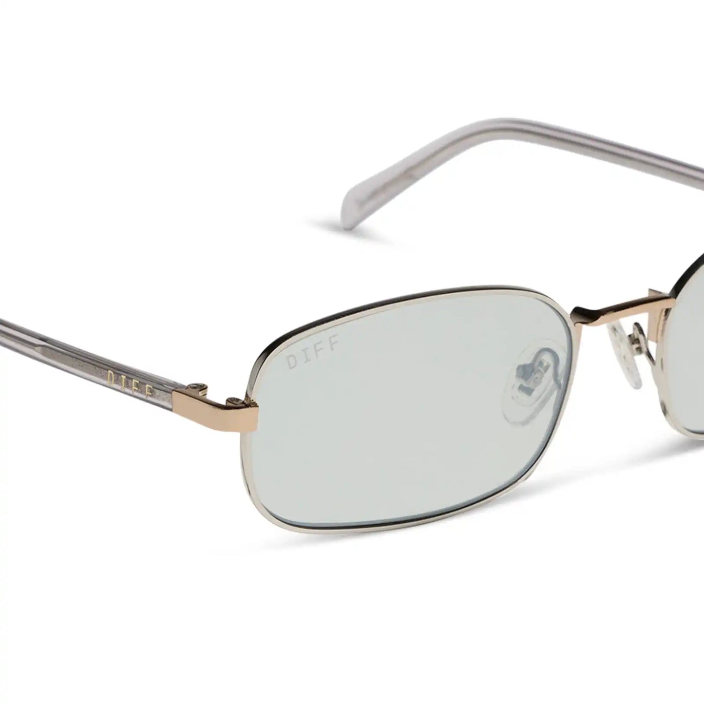 TRINITY - SILVER + GOLD + LIGHT GREY CRYSTAL TEMPLES + SILVER SUNGLASSES