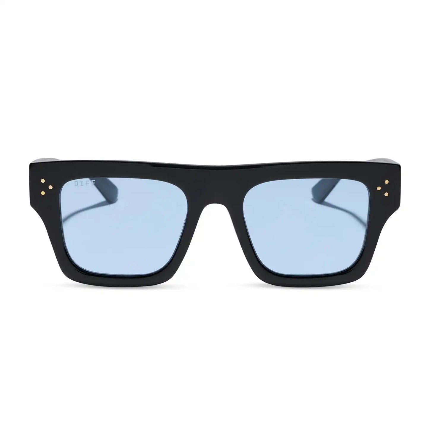 ROBERTS - BLACK + LIGHT BLUE TINT SUNGLASSES