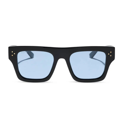 ROBERTS - BLACK + LIGHT BLUE TINT SUNGLASSES