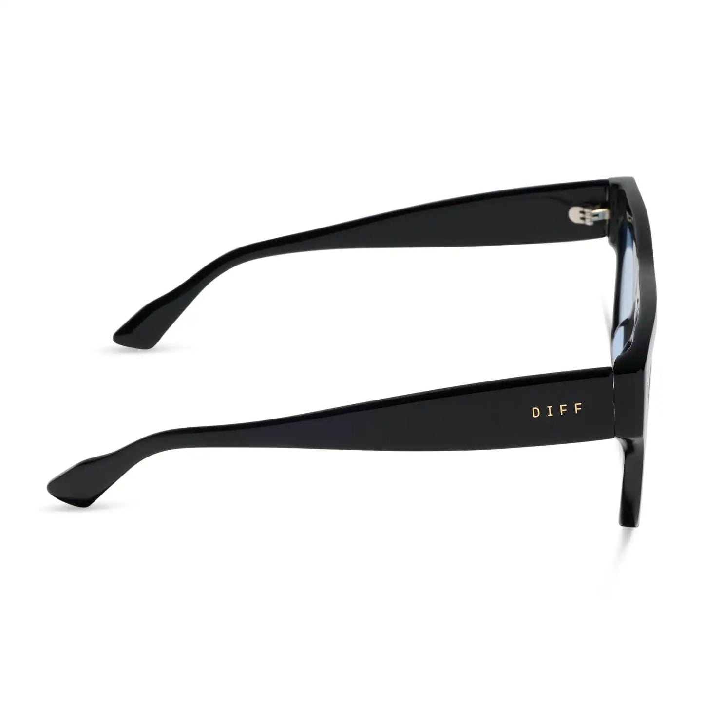ROBERTS - BLACK + LIGHT BLUE TINT SUNGLASSES