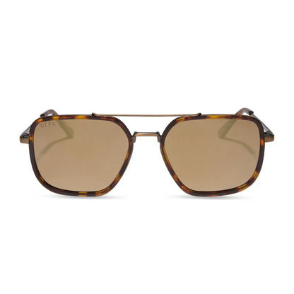 COLONEL WARD - BRONZE + BROWN FLASH SUNGLASSES