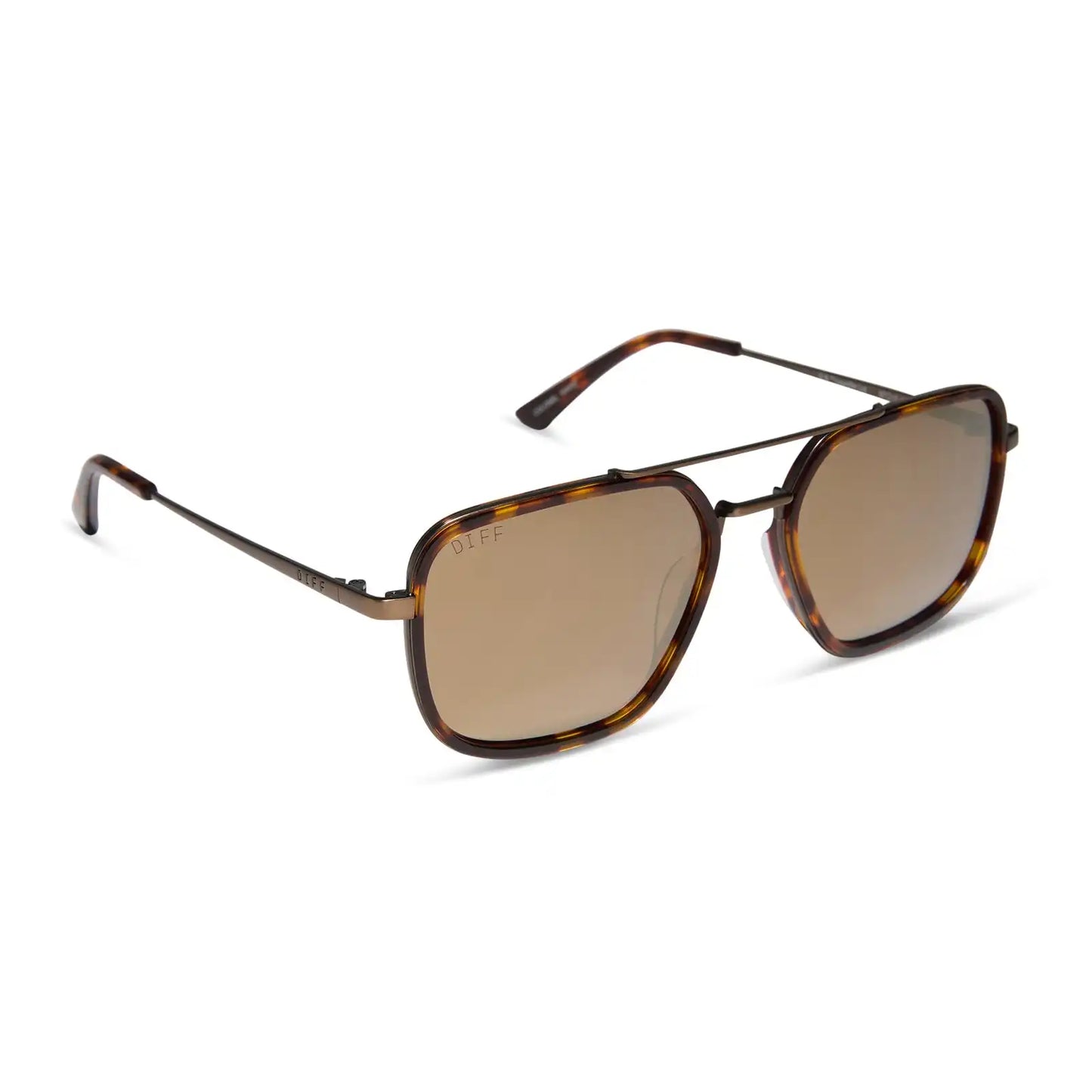 COLONEL WARD - BRONZE + BROWN FLASH SUNGLASSES