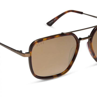 COLONEL WARD - BRONZE + BROWN FLASH SUNGLASSES