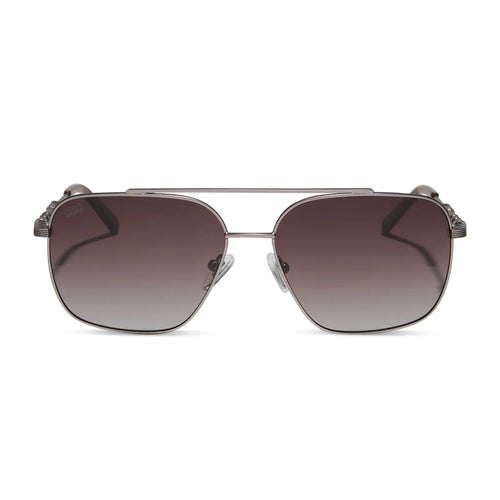 HAN SOLO™ 2.0 - BRUSHED DARK BLASTER GREY METAL + BROWN GRADIENT + POLARIZED SUNGLASSES