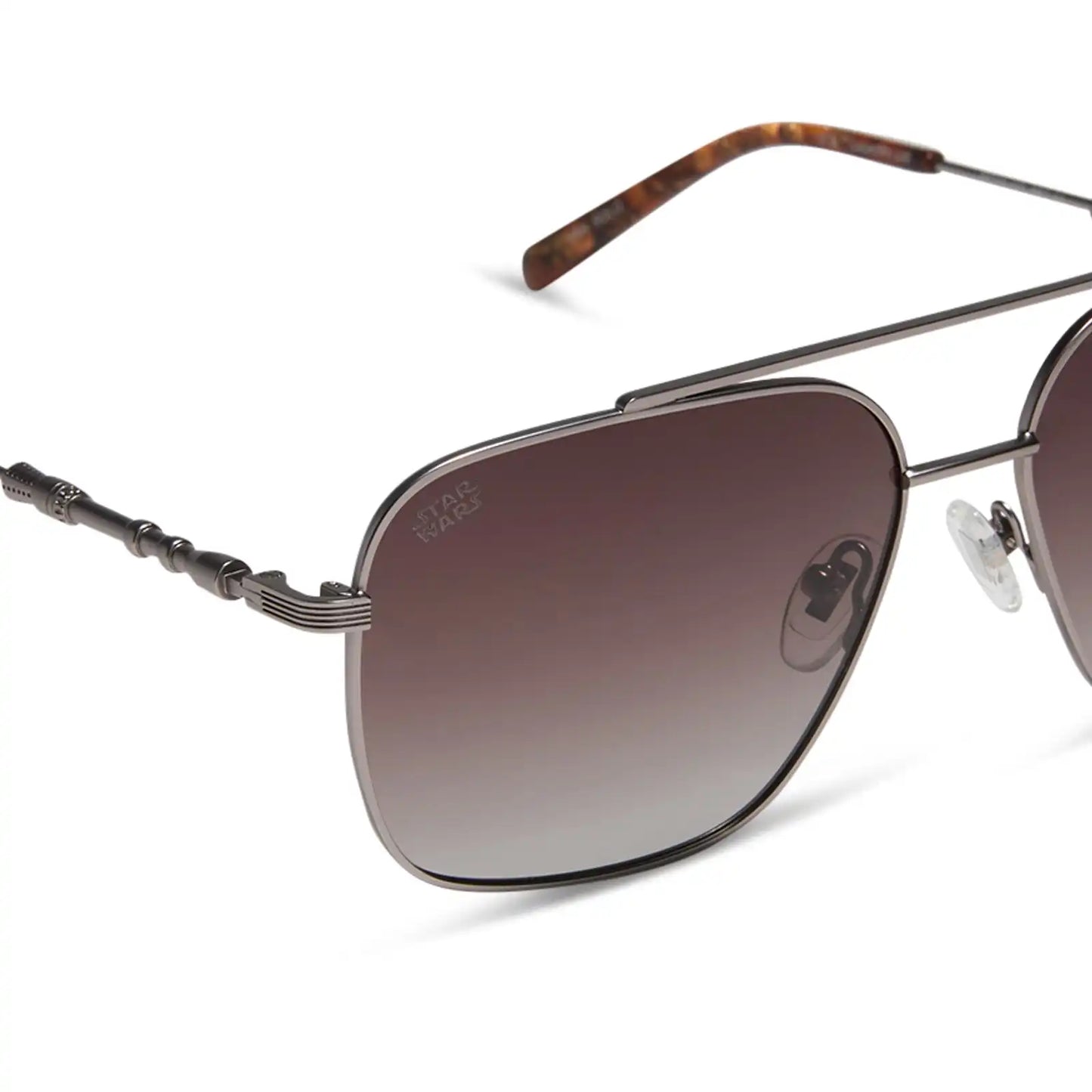 HAN SOLO™ 2.0 - BRUSHED DARK BLASTER GREY METAL + BROWN GRADIENT + POLARIZED SUNGLASSES