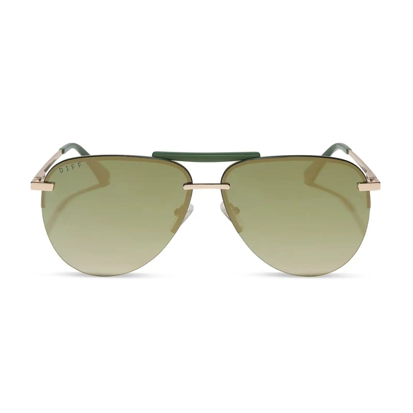 TAHOE - GOLD + ALOE GREEN GRADIENT + LIGHT GOLD FLASH + POLARIZED SUNGLASSES