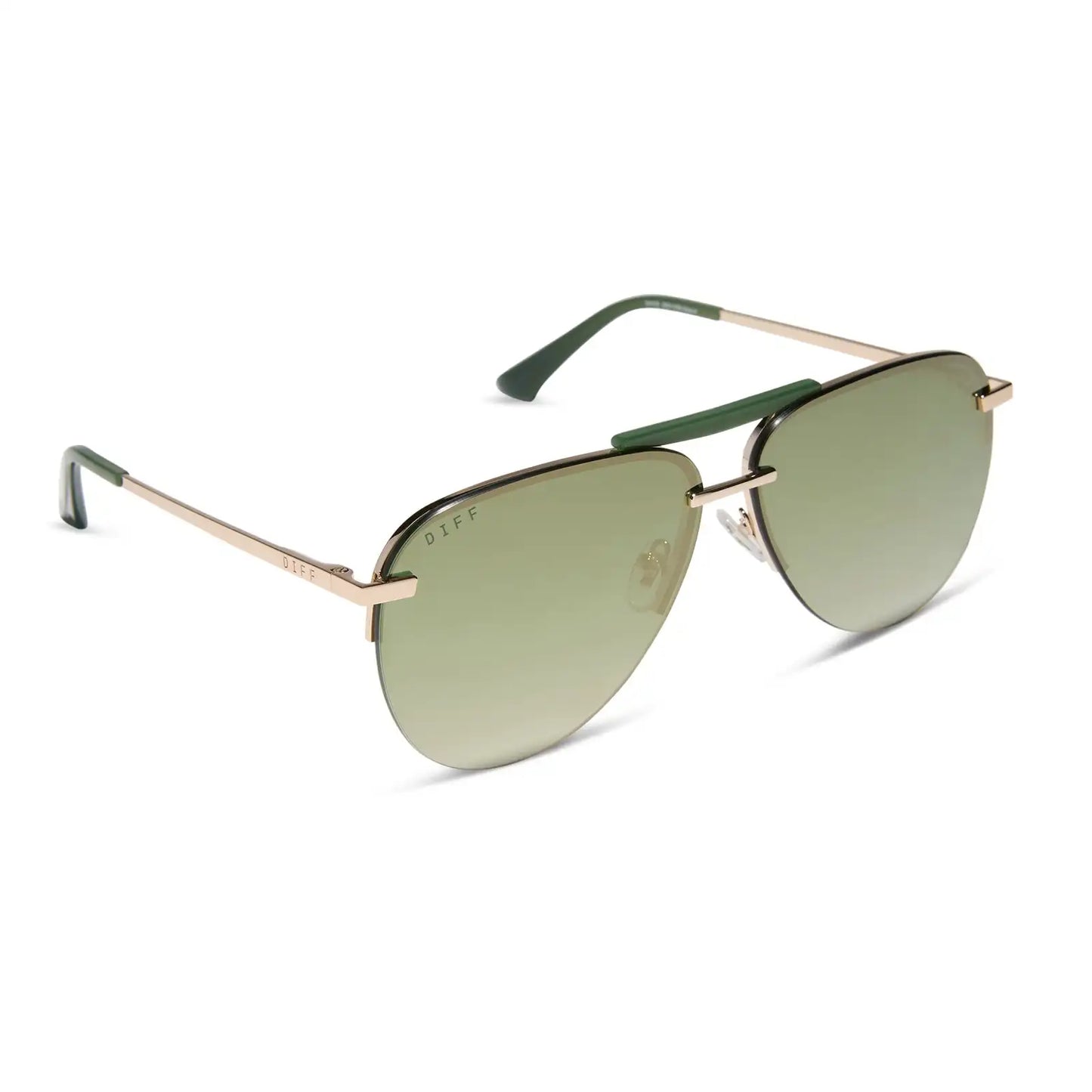 TAHOE - GOLD + ALOE GREEN GRADIENT + LIGHT GOLD FLASH + POLARIZED SUNGLASSES