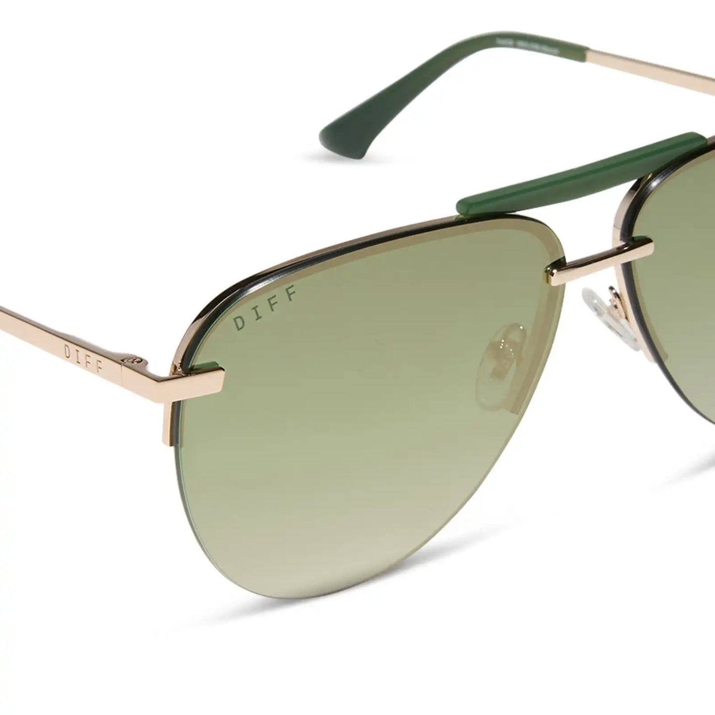 TAHOE - GOLD + ALOE GREEN GRADIENT + LIGHT GOLD FLASH + POLARIZED SUNGLASSES