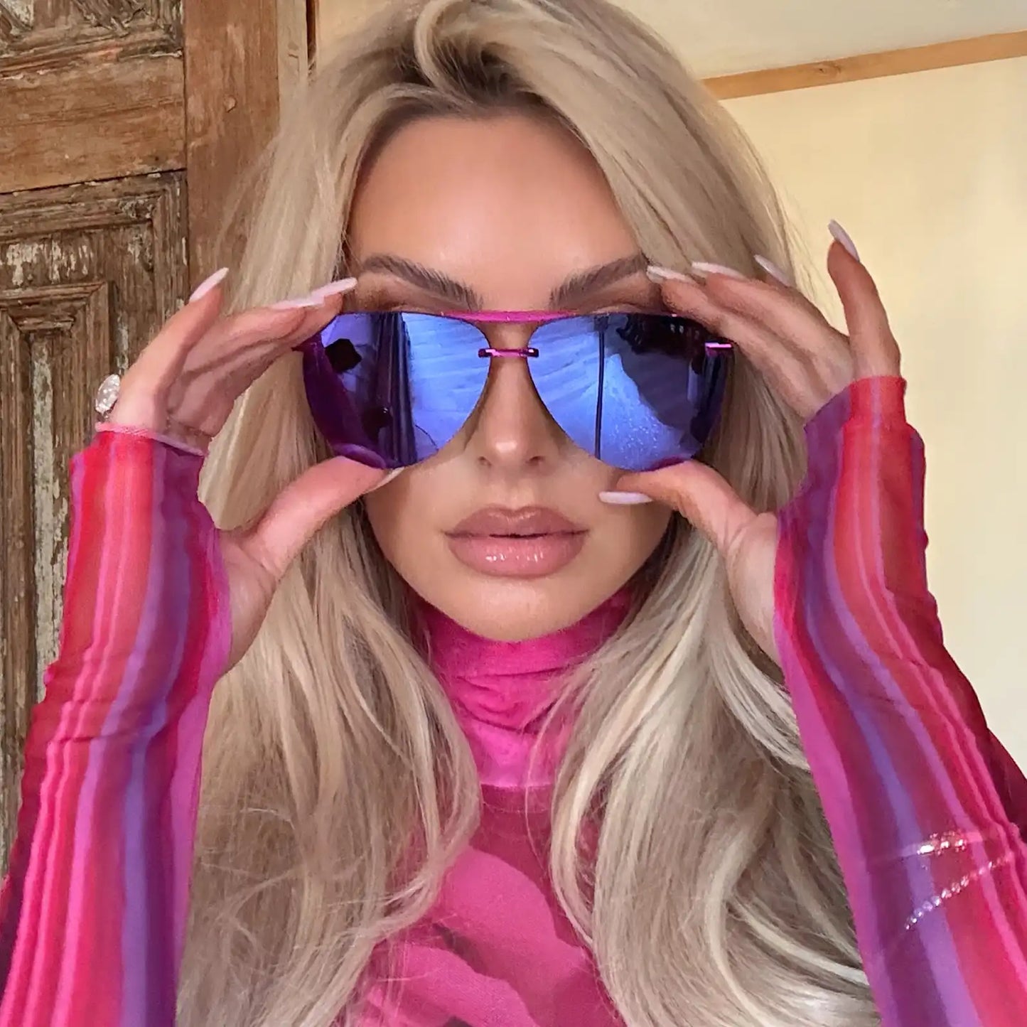 TAHOE - PINK RUSH METALLIC + PINK RUSH MIRROR SUNGLASSES
