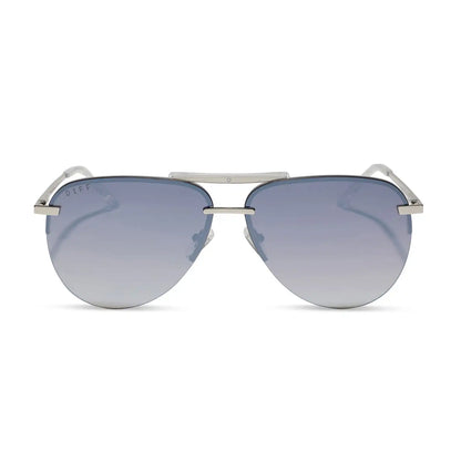 TAHOE - SILVER + SLATE GRADIENT FLASH + POLARIZED SUNGLASSES