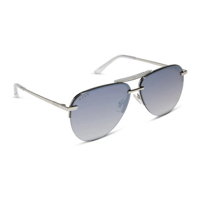 TAHOE - SILVER + SLATE GRADIENT FLASH + POLARIZED SUNGLASSES