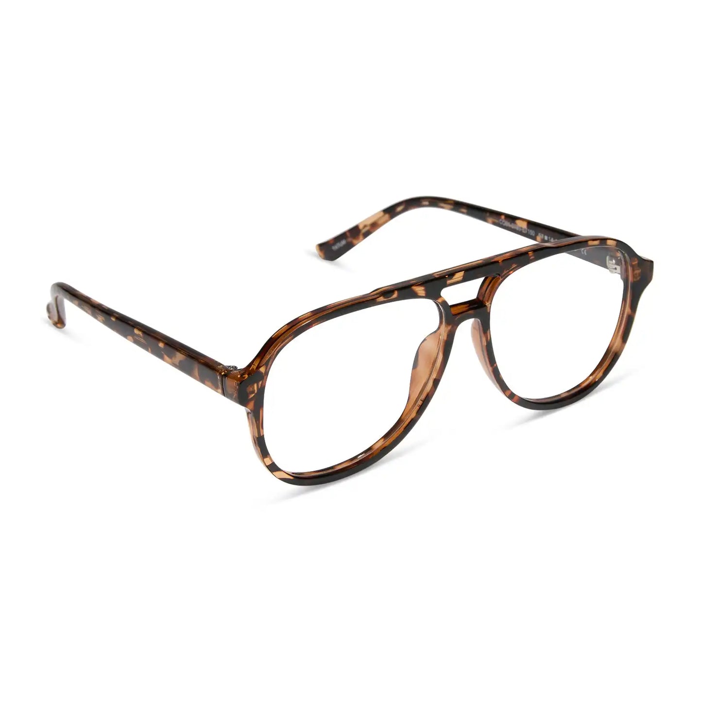 TATUM - ESPRESSO TORTOISE + BLUE LIGHT READERS