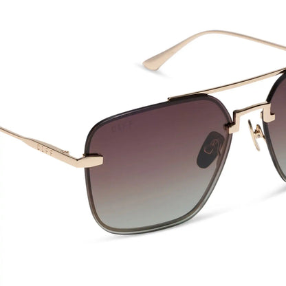 TEDDY - GOLD + BROWN GRADIENT + POLARIZED + SUNGLASSES