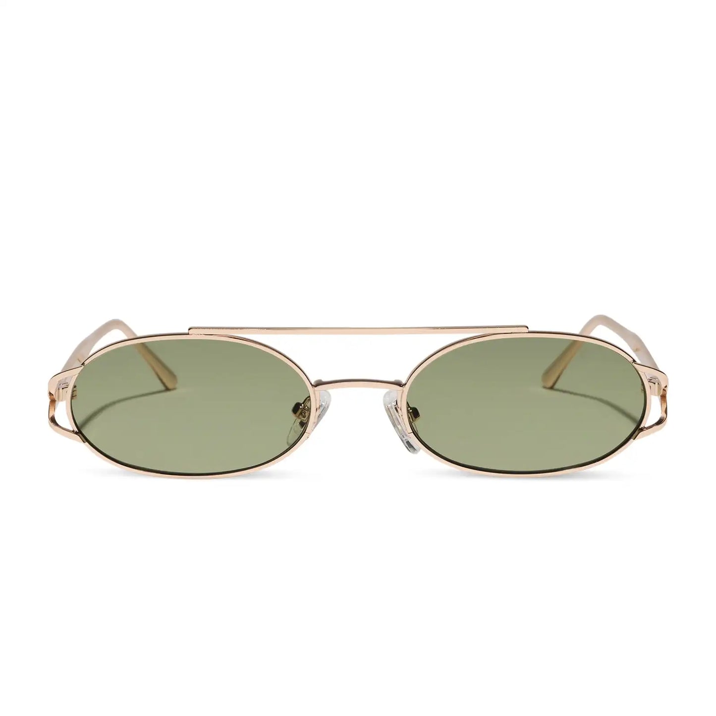 THE BROOKLYN - GOLD + GREEN TINT + SUNGLASSES