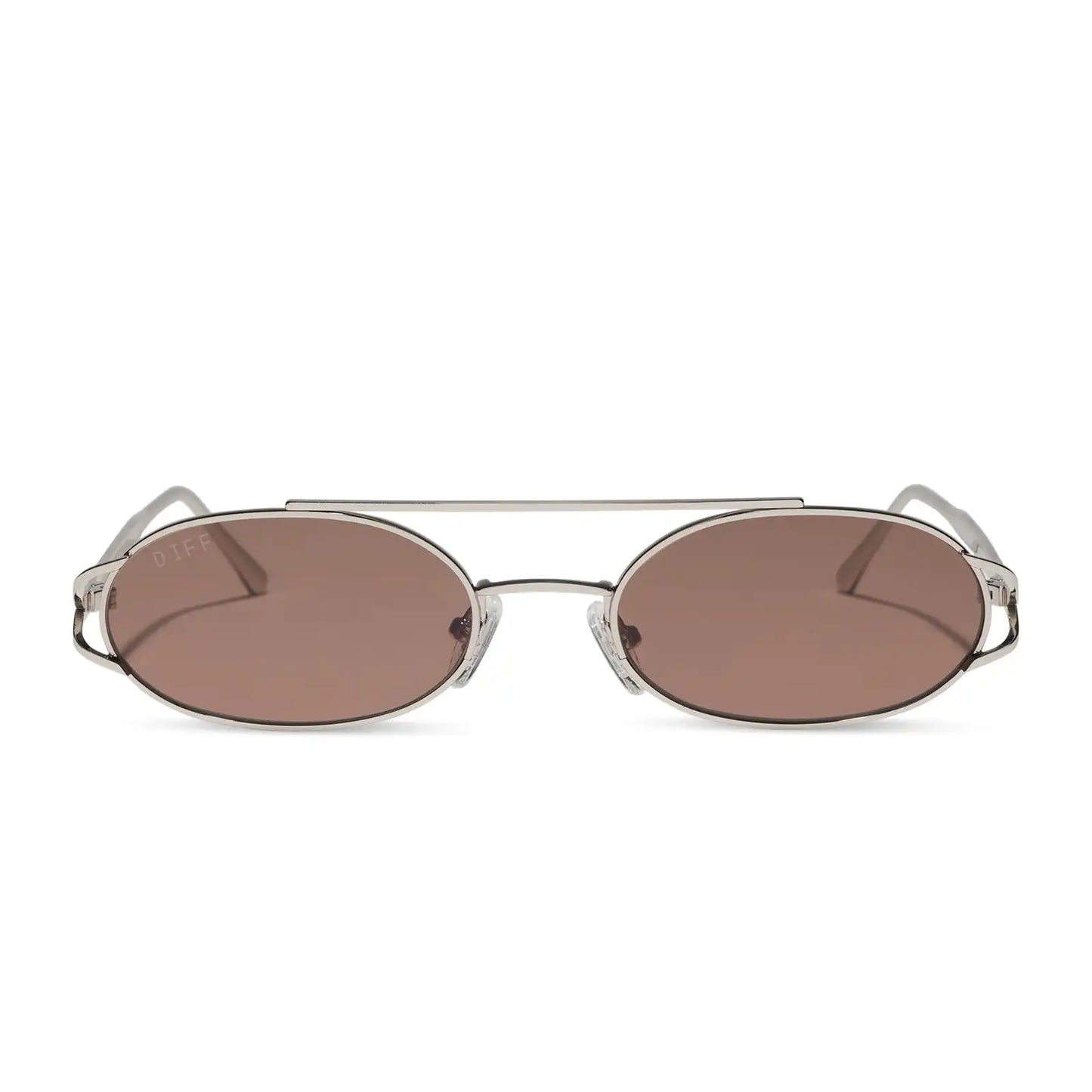THE BROOKLYN - SILVER + BROWN + SUNGLASSES