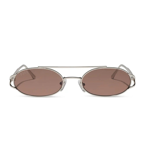 THE BROOKLYN - SILVER + BROWN + SUNGLASSES